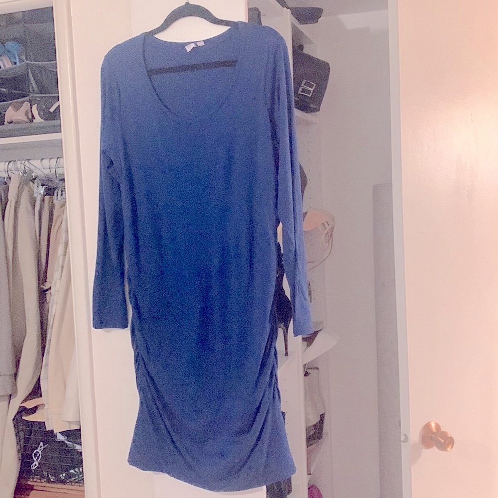 Gap Maternity Knit Soft Long Sleeve Dress Knee or Midi Length New Size L